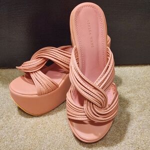 AZALEA WANG Gail Platform Chunky Sandal In Candy Sprinkle Pink [8W]